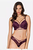 Le Jardin 5025 Şeritli Dantel Pushup Destekli Sütyen Takımı Katty