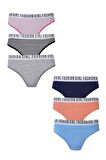 6lı Kadın Fashion Bikini Külot Pamuklu İç Çamaşırı