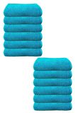 12li Paket Boya Tutmayan Mikrofiber El Yüz Spor Kuaför Havlusu 50X90 Cm