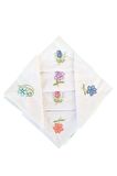 Hediyelik İşlemeli Bayan Mendili 6 lı Paket 28x28 cm 100 Pamuk