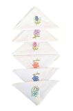 Hediyelik İşlemeli Bayan Mendili 6 lı Paket 28x28 cm 100 Pamuk