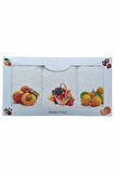 3 lü Meyve Baskılı %100 Pamuklu Mutfak Havlusu 30 x 50 Cm