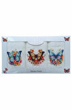 3 lü Kelebek Baskılı %100 Pamuklu Mutfak Havlusu 30 x 50 Cm