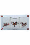 3 lü Kelebek Baskılı %100 Pamuklu Mutfak Havlusu 30 x 50 Cm