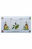 3 lü Zeytin Baskılı %100 Pamuklu Mutfak Havlusu 30 x 50 Cm