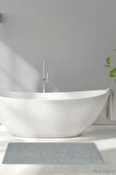 2 li Ayak İzli Banyo Ayak Havlusu %100 Pamuklu Renkli 50X70 Cm Menom