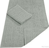 2 li Ayak İzli Banyo Ayak Havlusu %100 Pamuklu Renkli 50X70 Cm Menom