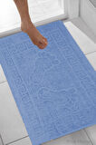 2 li Ayak İzli Banyo Ayak Havlusu %100 Pamuklu Renkli 50X70 Cm Menom
