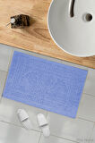 2 li Ayak İzli Banyo Ayak Havlusu %100 Pamuklu Renkli 50X70 Cm Menom
