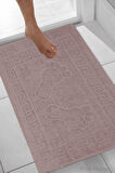 2 li Ayak İzli Banyo Ayak Havlusu %100 Pamuklu Renkli 50X70 Cm Menom