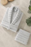 Mira Home Soft Elegance Banyo Tek Kişilik Bornoz Takımı %100 Pamuklu
