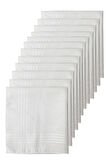 12li Paket Klasik Cep Hediyelik Bayram Mendili %100 Pamuklu 30x30 Cm