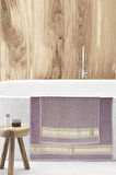 2 Parça Banyo Havlu Seti Helen %100 Pamuklu 70x140 cm