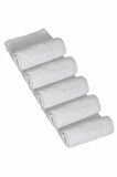5 li Otel Ayak Havlusu Bukle Ayak İzli 50x70 Cm Beyaz 12/1 Avs 200 Gr