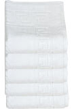5 li Otel Ayak Havlusu Bukle Ayak İzli 50x70 Cm Beyaz 16/2 Avs 250 Gr
