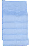 5 li Otel Ayak Havlusu Bukle Ayak İzli 50x70 Cm Renkli 16/2 Avs 250 Gr