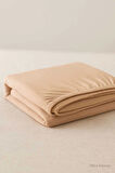 Çift Kişilik Düz Penye  %100 Pamuklu Lastikli Çarşaf 200X200 Cm Battal  Boy Newsheet Kahverengi