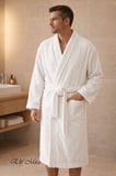 Kimono Yaka Unisex Tek Kişilik Pamuklu Banyo Bornozu Comfort