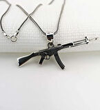 Silah Tasarımlı 925 Ayar Gümüş Erkek Kolye