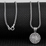 Tuğra  Osmanlı 925 Ayar Gümüş Erkek Kolye