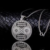 Nas Felak İnşirah Sureleri Madalyon 925 Ayar Gümüş Erkek Kolye