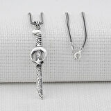 Ay Yıldız Tasarımlı 925 Ayar Gümüş Erkek Kolye