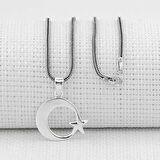 Ay Yıldız Tasarımlı  925 Ayar Gümüş Erkek Kolye