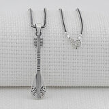 Bağlama Saz Tasarımlı 925 Ayar Gümüş Erkek Kolye