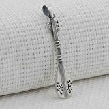 Bağlama Saz Tasarımlı 925 Ayar Gümüş Erkek Kolye  Ucu