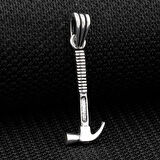 Çekiç Tasarımlı 925 Ayar Gümüş Erkek Kolye Ucu
