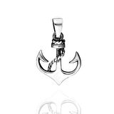 Çapa  Tasarımlı 925 Ayar Gümüş Erkek Kolye Ucu