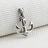 Çapa  Tasarımlı 925 Ayar Gümüş Erkek Kolye Ucu