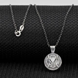 Zulfikar Kebir Dualı Cevşen 925 Ayar Gümüş Erkek Kolye