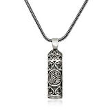 Kalın Zincirli Kebir Dualı Cevşen 925 Ayar Gümüş Erkek Kolye