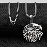 Kartal Tasarımlı 925 Ayar Gümüş Erkek Kolye