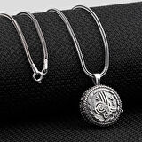 Çift Taraflı Açılabilir Cevşen 925 Ayar Gümüş Erkek Kolye