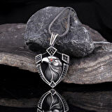 Kartal Motifli 925 Ayar Gümüş Erkek Kolye
