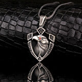 Kartal Motifli 925 Ayar Gümüş Erkek Kolye