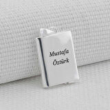 Kişiye Özel Dikdörtgen Tasarımlı Kabi Cevşen Muska 925 Ayar Gümüş Erkek Kolye Ucu