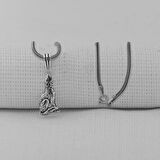 Kurt Simgeli 925 Ayar Gümüş Erkek Kolye