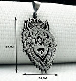 Kurt Kafası Türk Yazılı 925 Ayar Gümüş Erkek Kolye Ucu