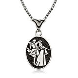 Çerkes 925 Ayar Gümüş Erkek Kolye