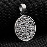 Ayetel Kürsi ve Nazar Dualı 925 Ayar Gümüş Erkek Kolye Ucu