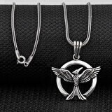 Ankakuşu  925 Ayar Gümüş Erkek Kolye