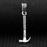 Çekiç Tasarımlı 925 Ayar Gümüş Erkek Kolye Ucu