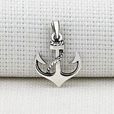 Çapa  Tasarımlı 925 Ayar Gümüş Erkek Kolye Ucu