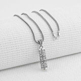 Kalın Zincirli Kebir Dualı Cevşen 925 Ayar Gümüş Erkek Kolye