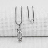 Kalp Anahtar Dualı Cevşen 925 Ayar Gümüş Erkek Kolye