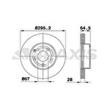 Mercedes Fren Diski On W204 07>14 S204 07>14 C204 11> W212 09>15 S212 09>16 A207 10>16 R172 11> - Braxıs Ae0142