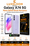 Luxeloom Samsung Galaxy A74 5G Smart Pro Nano Şeffaf Ekran Koruyucu